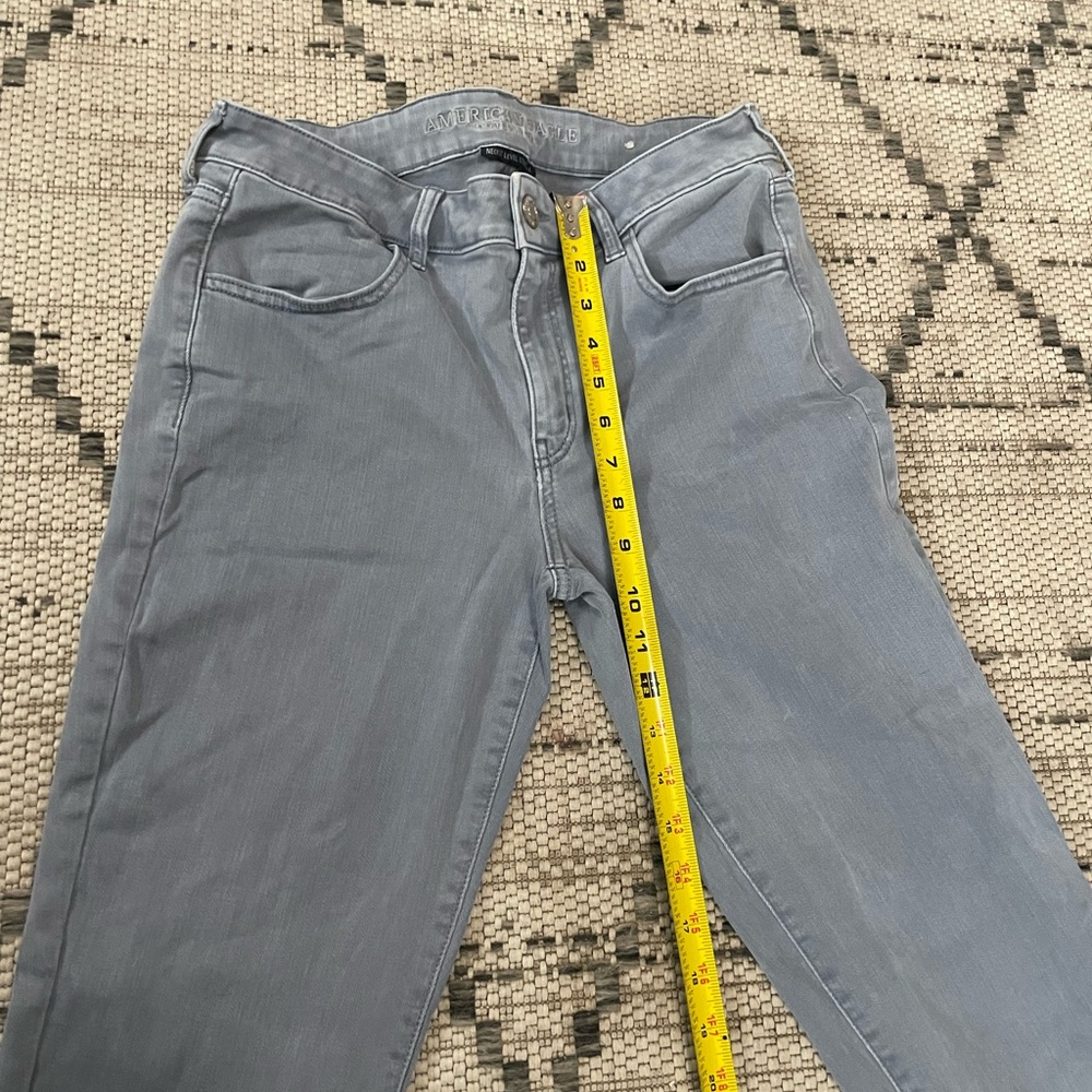 American Eagle Outfitters Women's Light Gray Jeggings - Picture 6 of 8